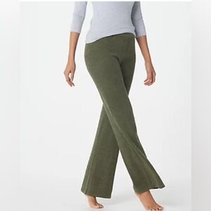 Barefoot Dreams Cozychic Lite Wide Leg Pants Green
